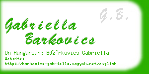 gabriella barkovics business card